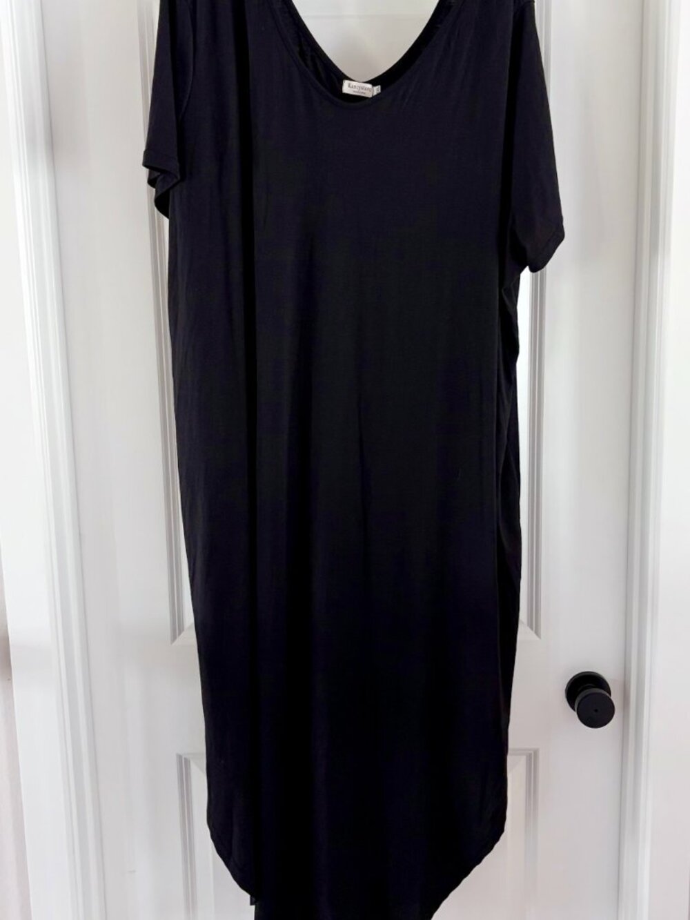 NWOT Black Maxi Dress 5X Flowy Short Sleeve Casual